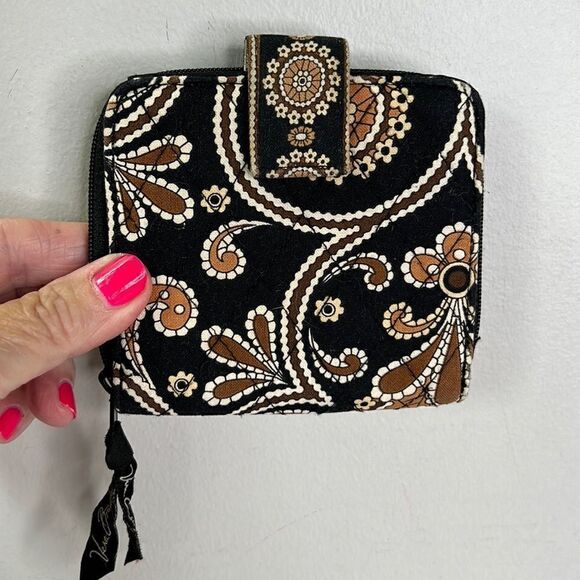 Vera Bradley Caffe’ Latte Square Wallet - Picture 1 of 3